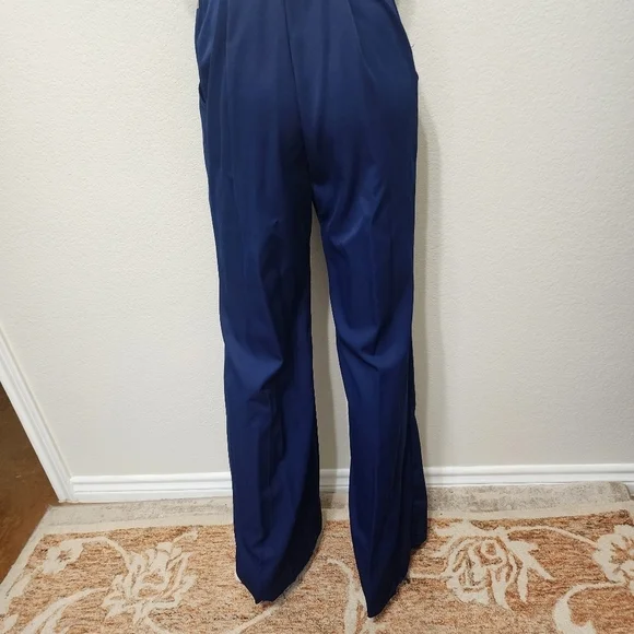 Vintage Wiggle Worm Blue White Jumpsuit Size 13 - Picture 3 of 12